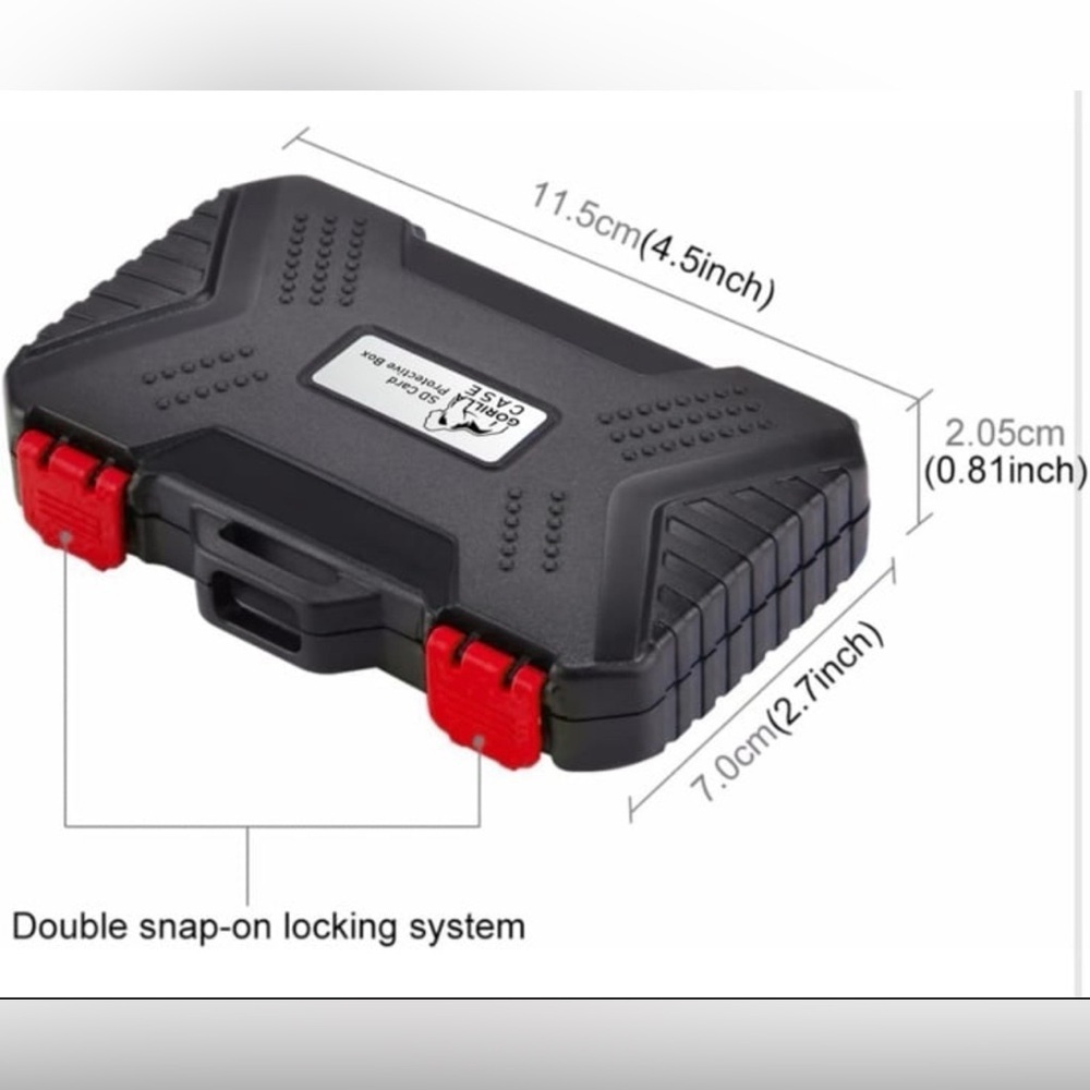 NWT black SD Card Holder Case